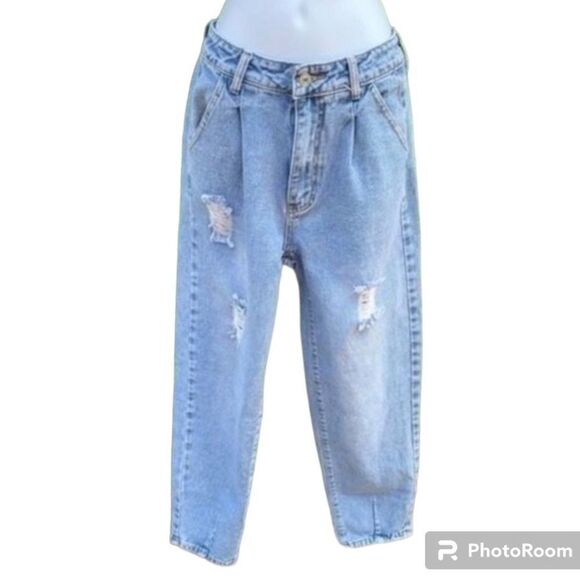 Shein High Waisted Mom Jeans Junior Size 0 - XS - Picture 1 of 8